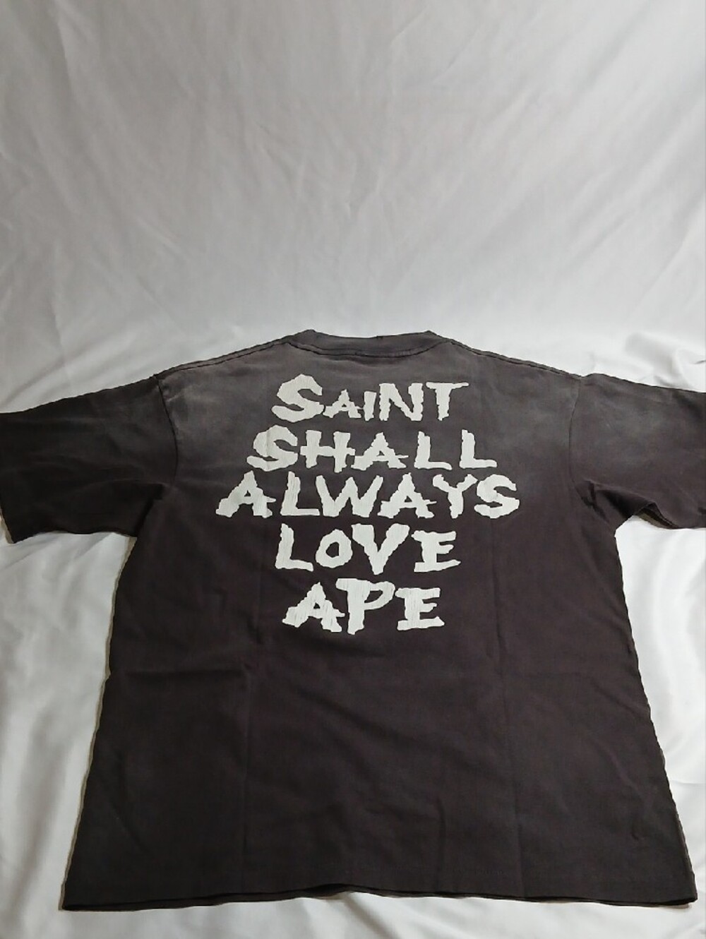 Bape x Saint Mxxxxxx S.S.A.L.A Black Tee with White Graphic Skull - Picture 5 of 5